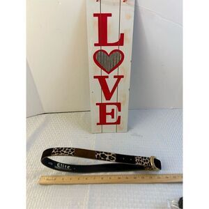 Elite Fresno CA USA Small Belt animal print gold buckle